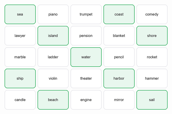 One Word Can Point at Six Cards, Not Nine