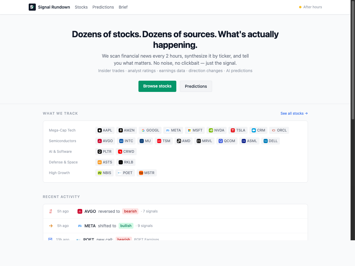 I Built an AI System That Synthesizes Stock Intelligence